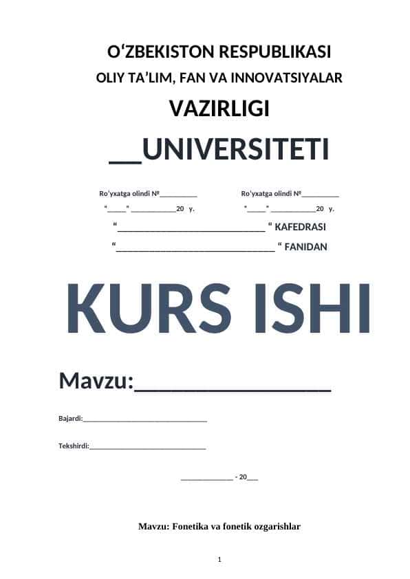 Fonetika va fonetik ozgarishlar