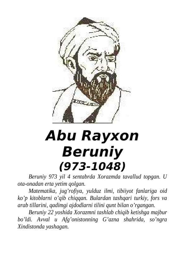 Buyuk Allomalarimiz haqida qisqacha