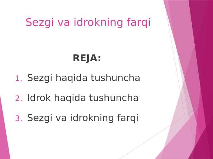 Sezgi va idrokning farqi