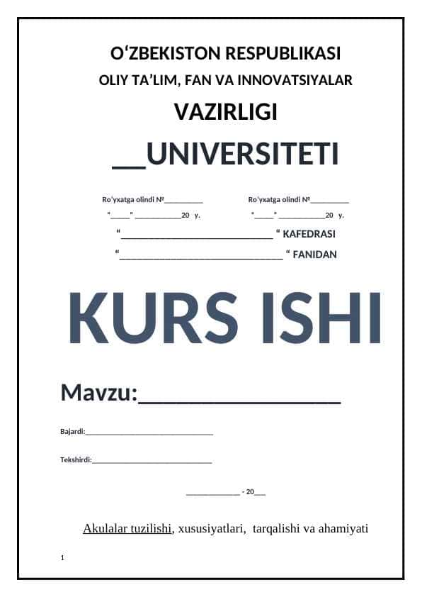 Akulalar tuzilishi, xususiyatlari, tarqalishi va ahamiyati
