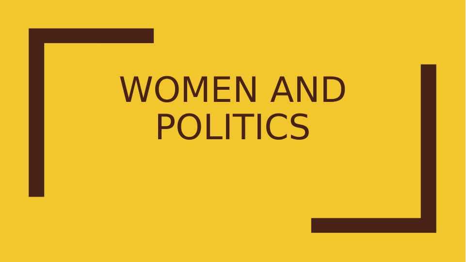 Women and politics