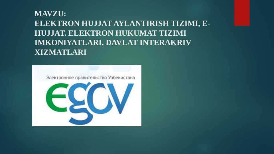 Elektron hujjat almashish tizimi