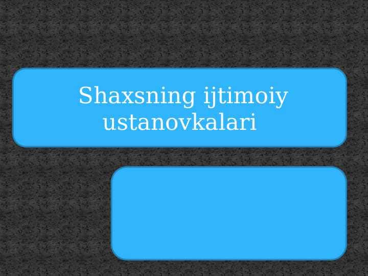 Shaxs psixologiyasi