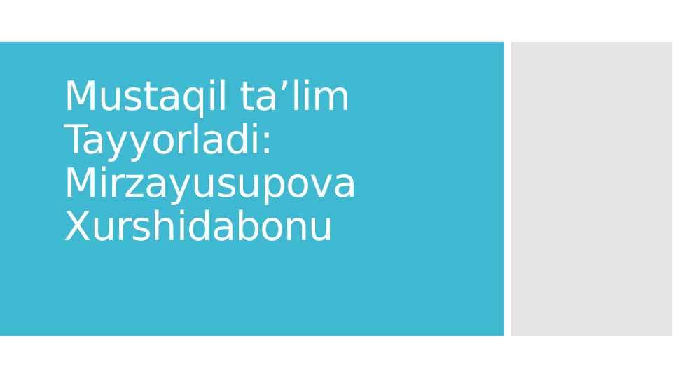 psixologiya mustaqil taʼlim