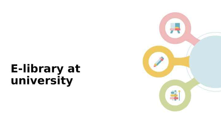 E-library at university