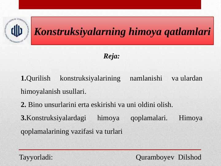 Bino va inshoatlar ekspulatatsiyasi