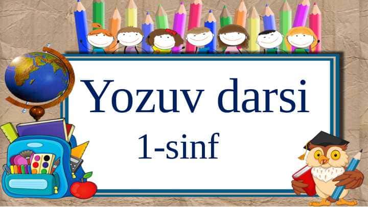 Yozuv darsi 1-sinf bosh M harfi