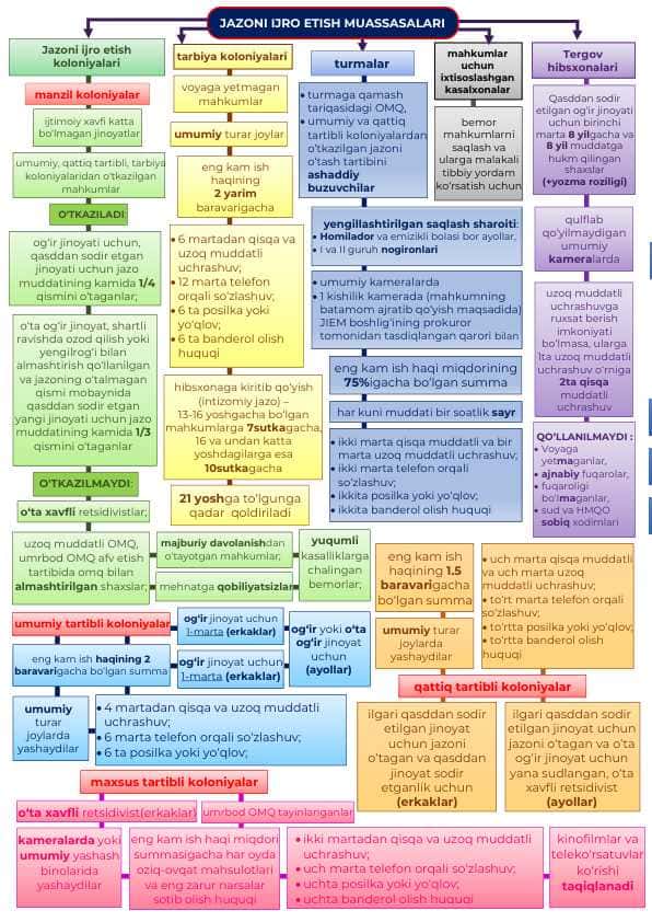 Jazoni ijro etish muassasalari turlari (infografika)