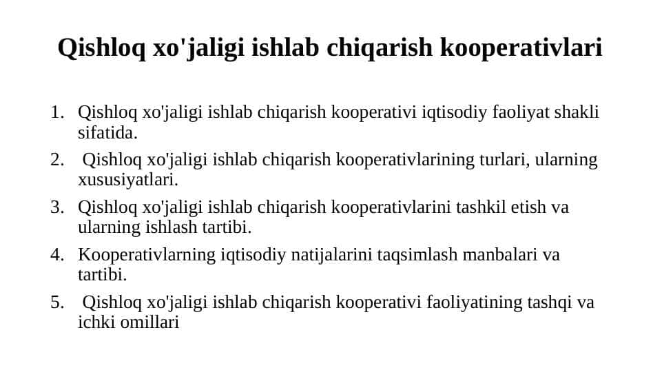 Qishloq xo'jaligi ishlab chiqarish kooperativlari