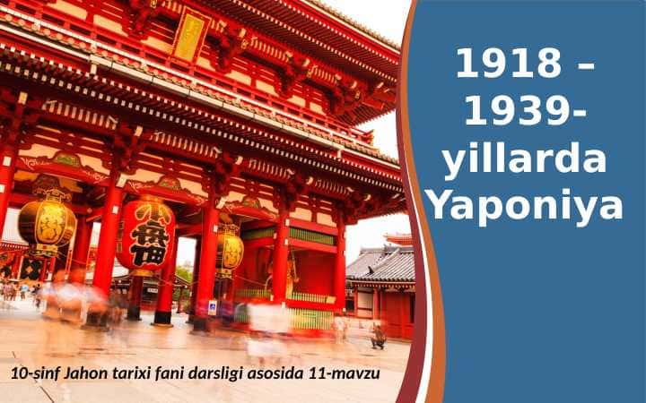 1918 – 1939-yillarda Yaponiya
