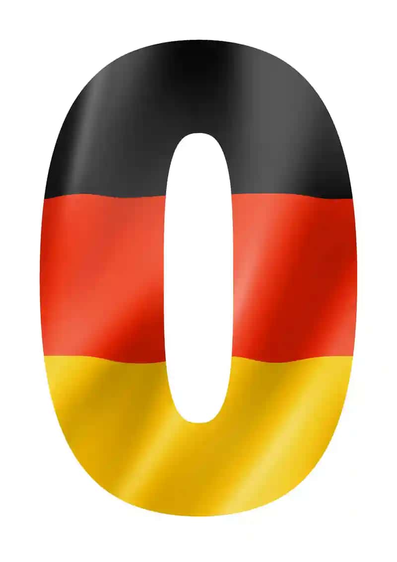 Raqamlar Germaniya bayrog'i fonida