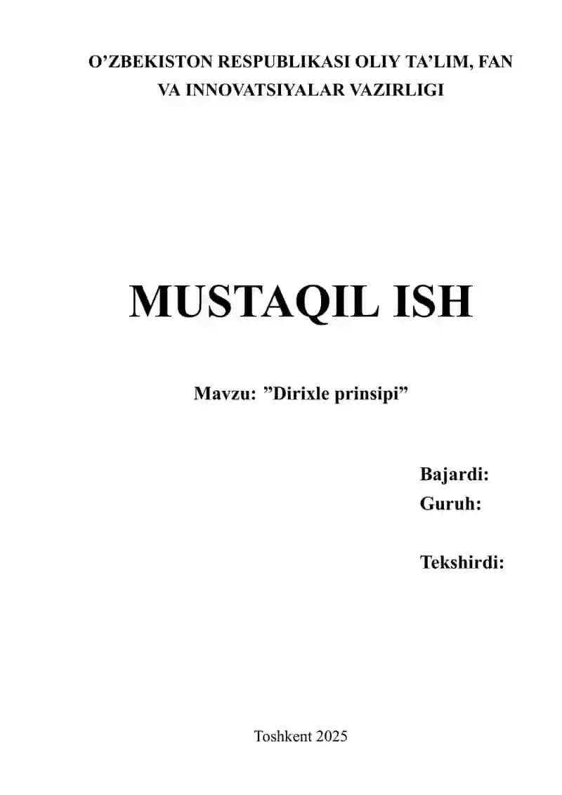 Dirixle prinsipi