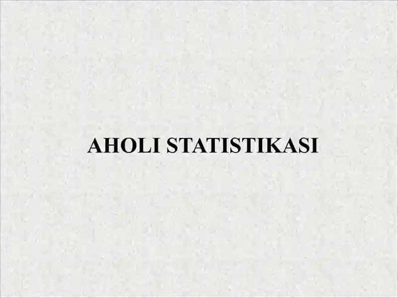 Aholi statistikasi
