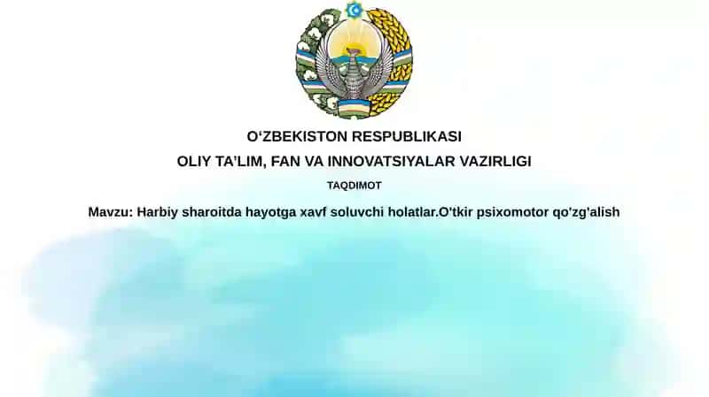 O'tkir psixomotor qo'zg'alish