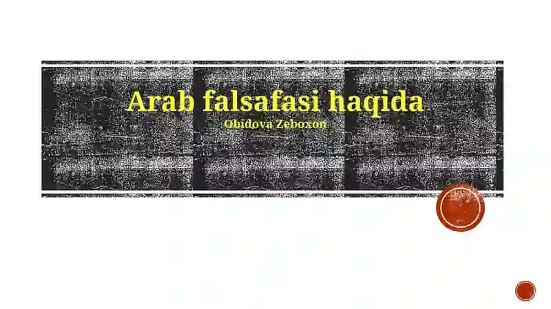 Arab falsafasi haqida