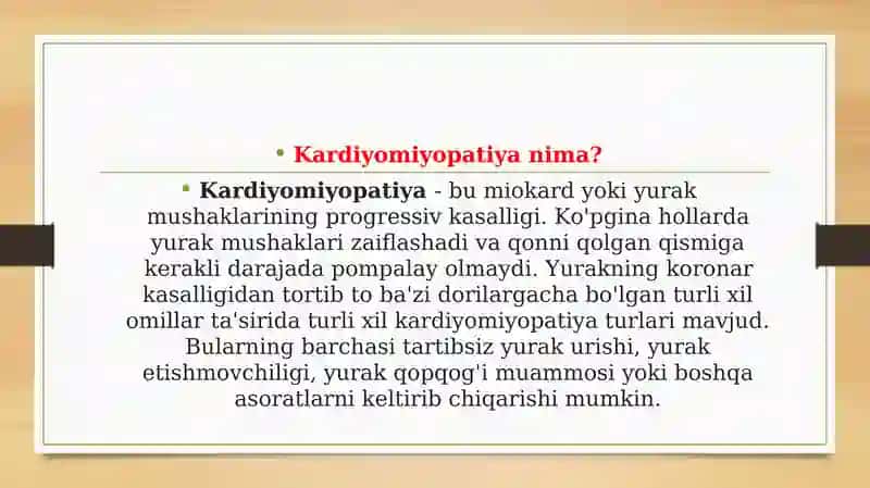 Kardiyomiyopatiya
