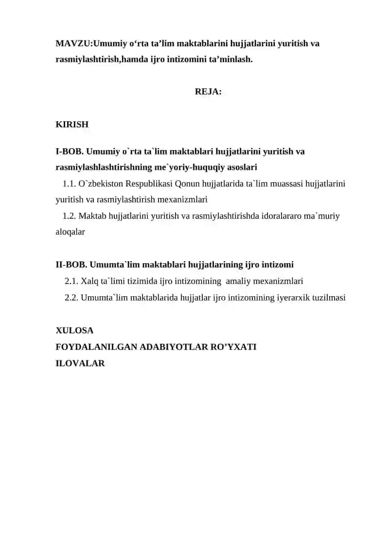 Iqtisodiyot (real sektor) ta‘lim yo`nalishi