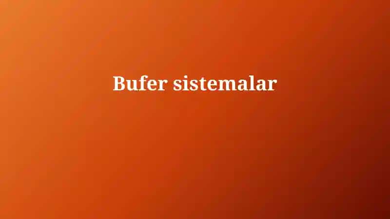 Buffer sistemalar