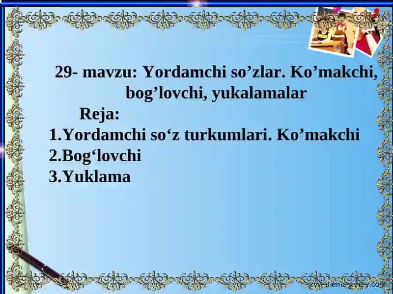 Yordamchi so‘zlar