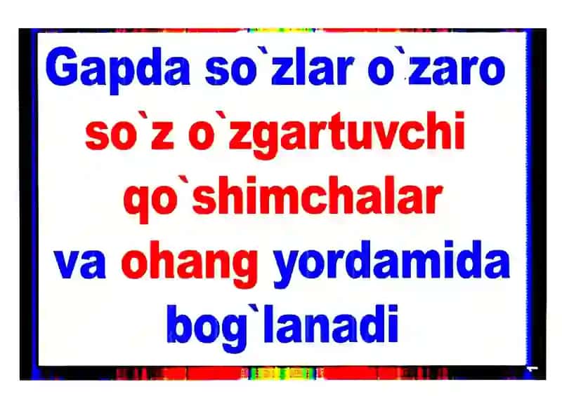 4-sinf Ona tili fanidan ko'rgazmalar to'plami 2