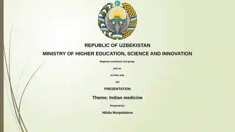 Indian Medicine Presentation