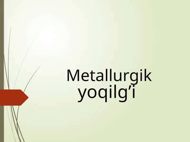 Metallurgikyoqilg’i