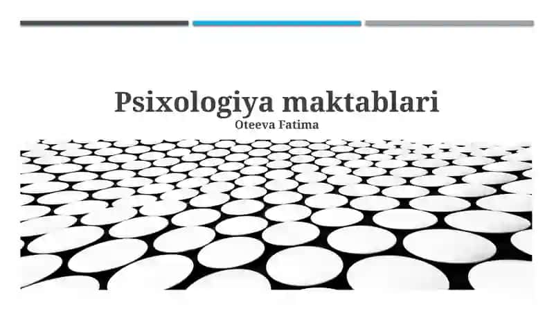 Psixologiya maktablari