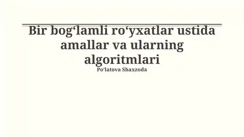 Murakkab Operatsiyalar va Ularning Amalga Oshirish Usullari