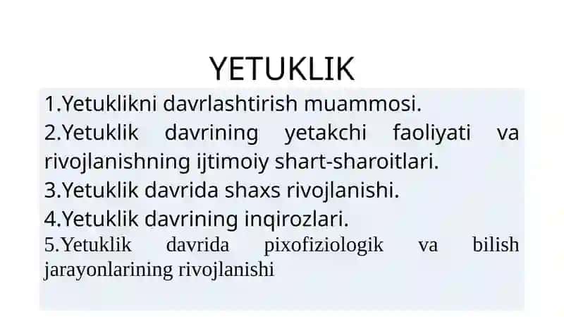 Yetuklik