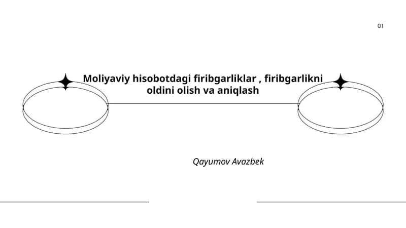 Moliyaviy hisobotdagi firibgarliklar, firibgarlikni oldini olish va aniqlash