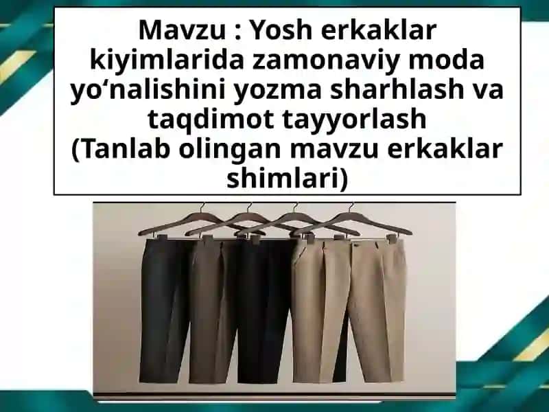 Yosherkaklar kiyimlari da zamonaviy moda ta'limini