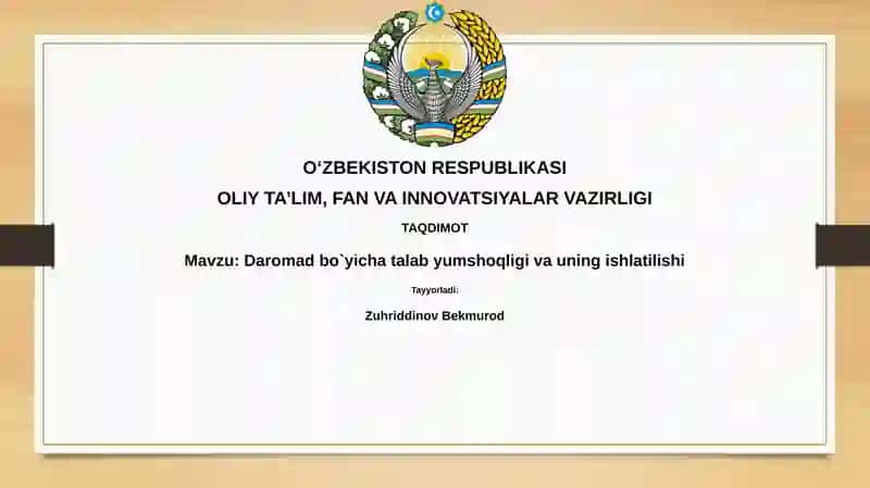 Daromad talab elastikligi