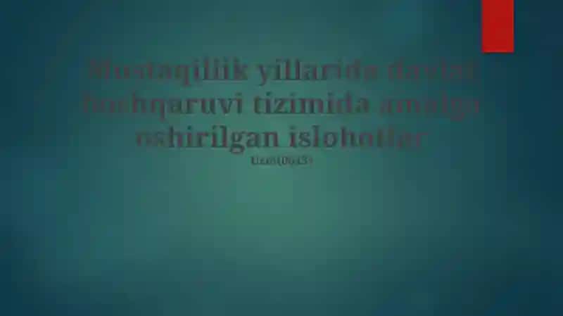 Davlat boshqaruvi tizimi