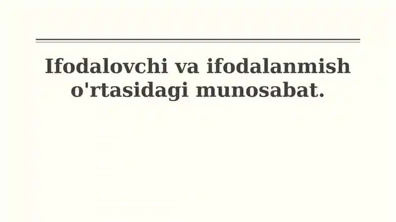 Ta'riflovchi va Ta'riflanuvchi: Asosiy Tushunchalar va Nazariyalar