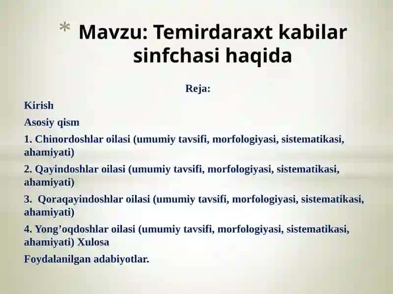 Temirdaraxt kabilarsinfchasi