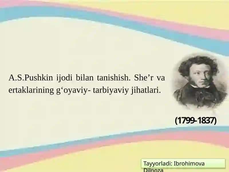 A.S. Pushkiniyodibilantanishish