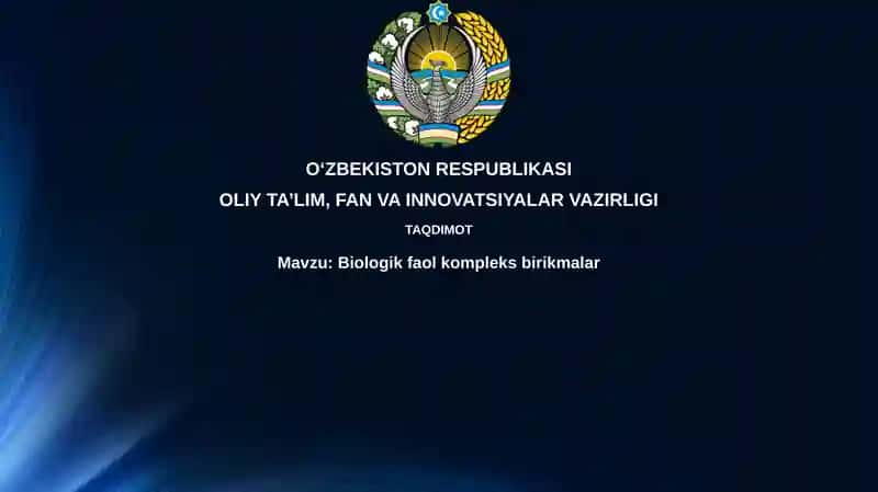 Biologik Faol Kompleks Birikmalar
