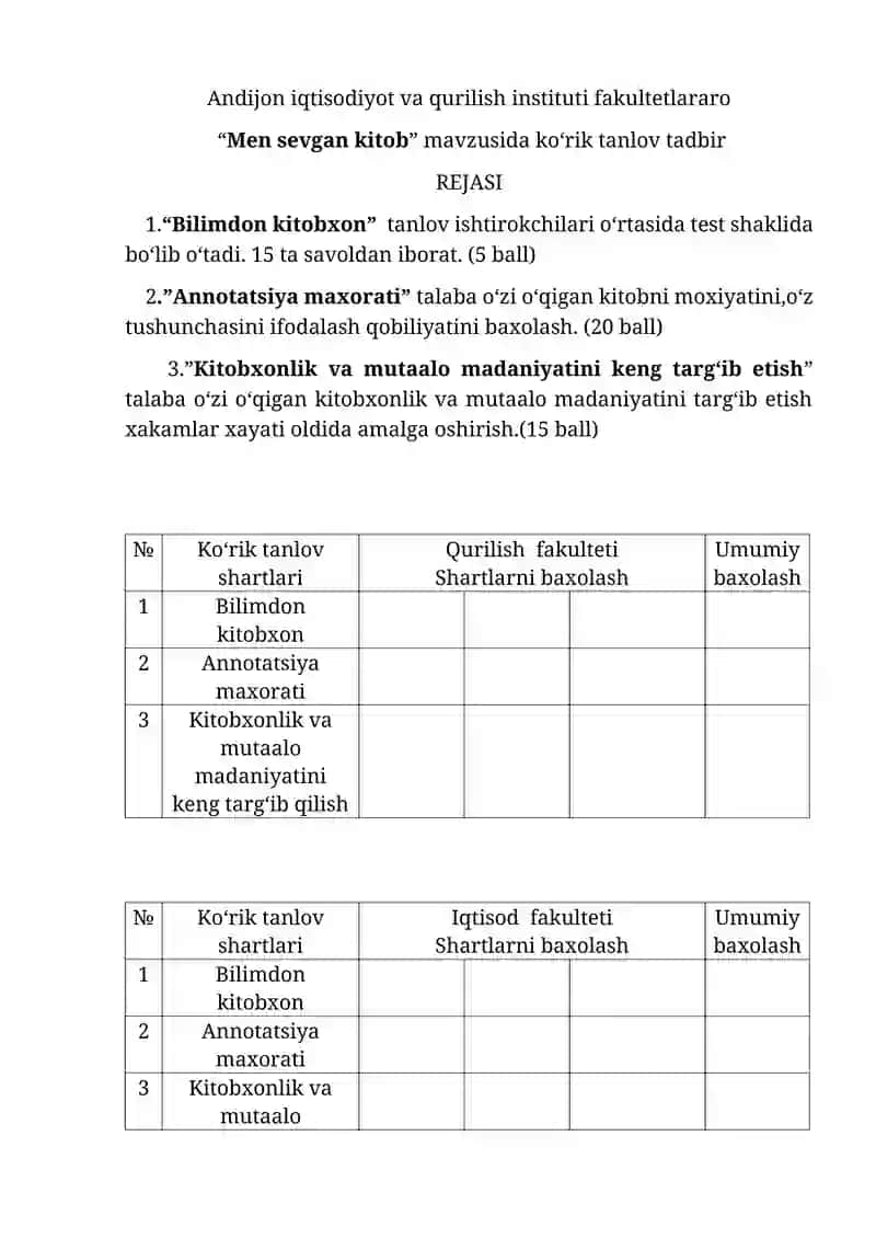 Men sevgan kitob