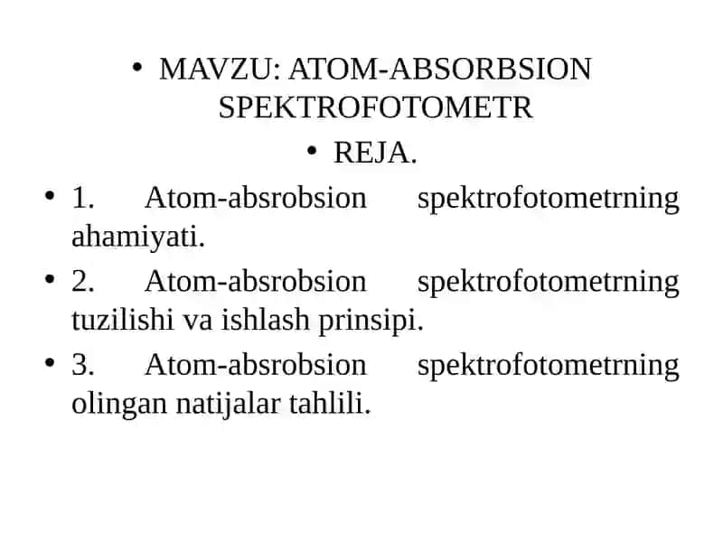 ATOM-ABSORBSIONSPEKTROFOTOMETR