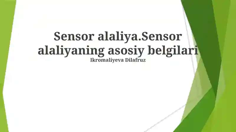 Sensor alaliya