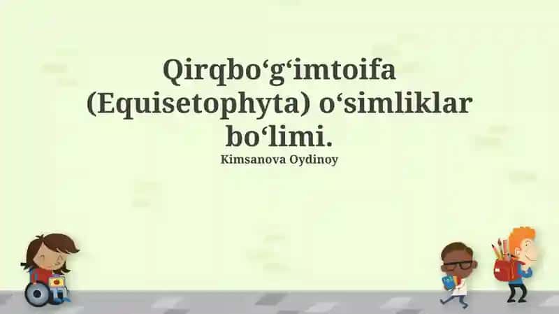 Qirqbo‘g‘imtoifa (Equisetophyta) o‘simliklar bo‘limi