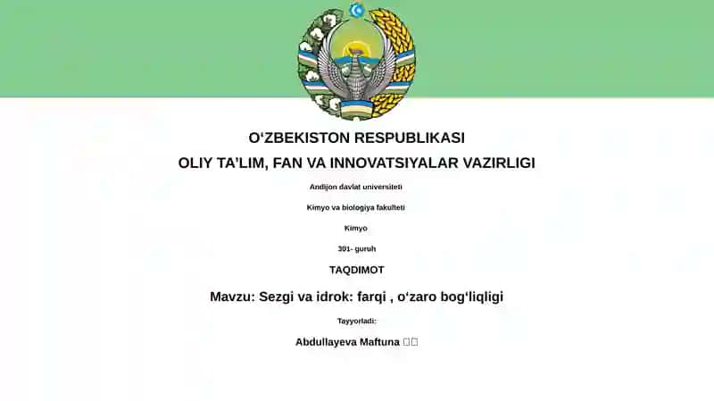 Sezgi va idrok: farqi, oʻzaro bogʻliqligi