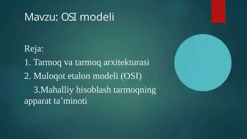 OSI modeli