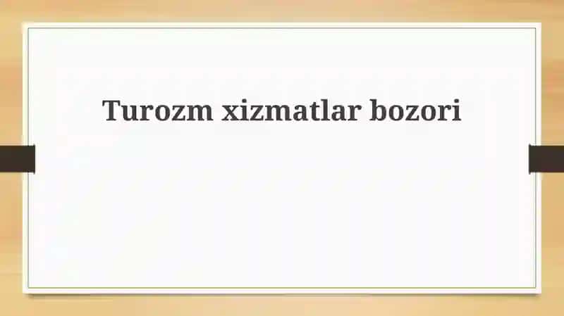 Turozm xizmatlari bozori