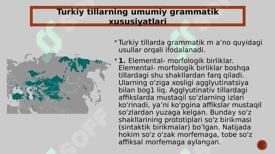 Turkiy tillarning umumiy grammatik xususiyatlari