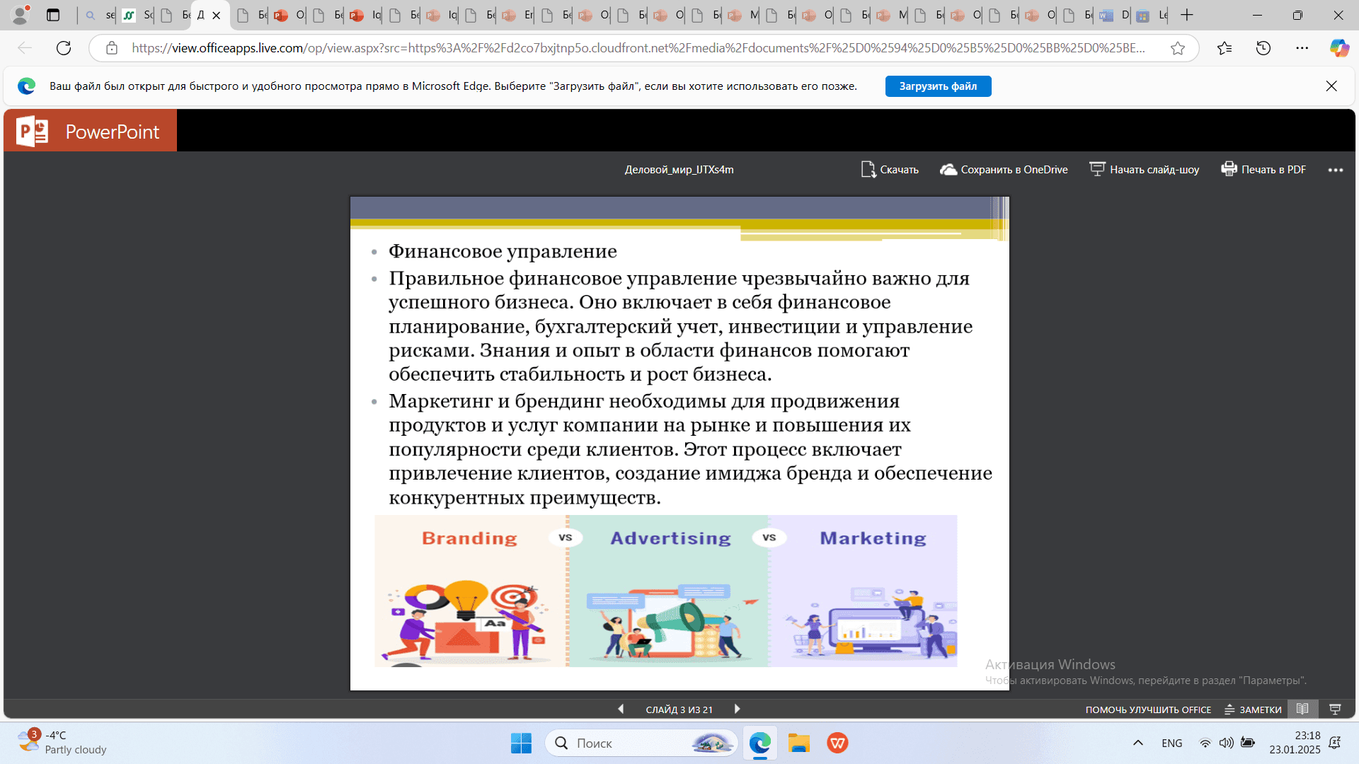 Деловой мир SLAYD