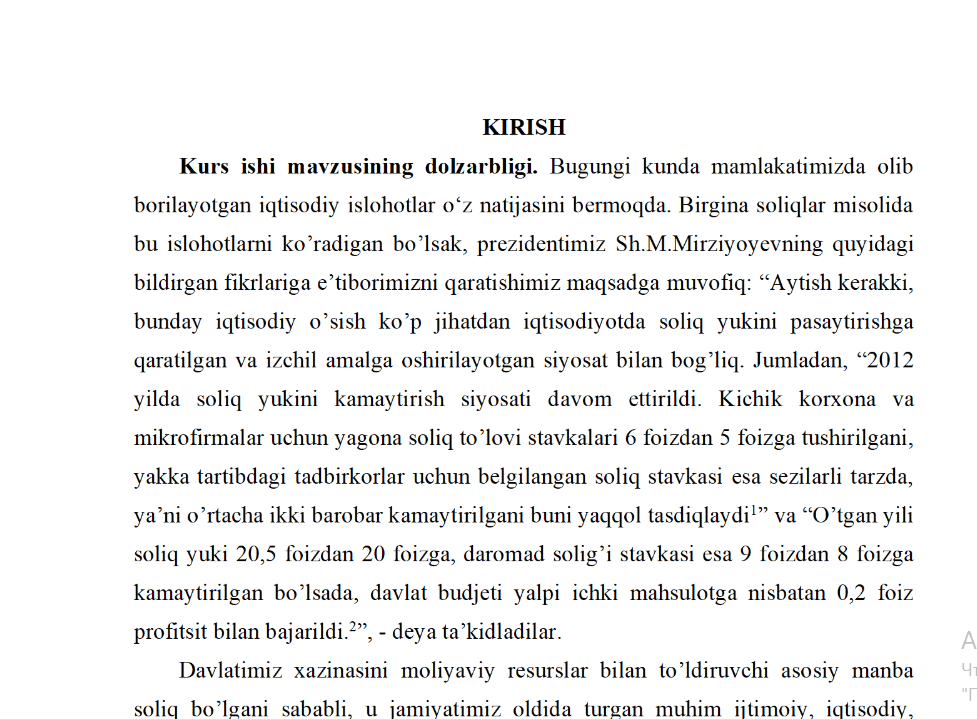 Davlat moliyasini oqilona tashkil etishda fiskal siyosatini takomillashtiris