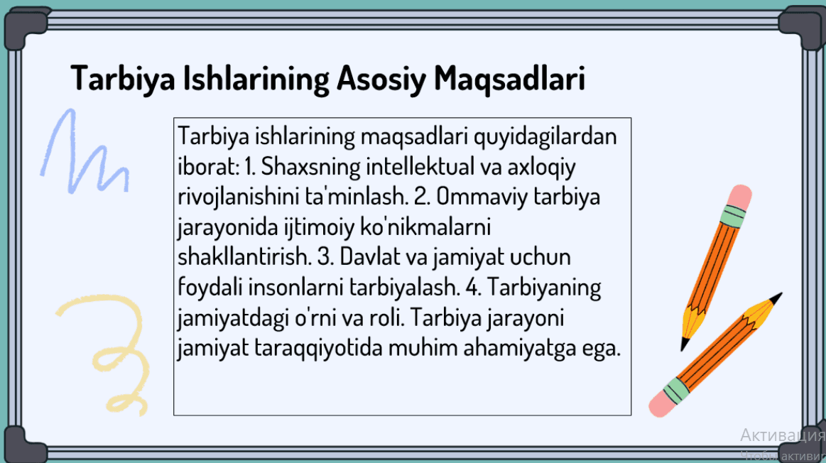 Tarbiya ishlari metodikasifanining maqsad va vazifalari