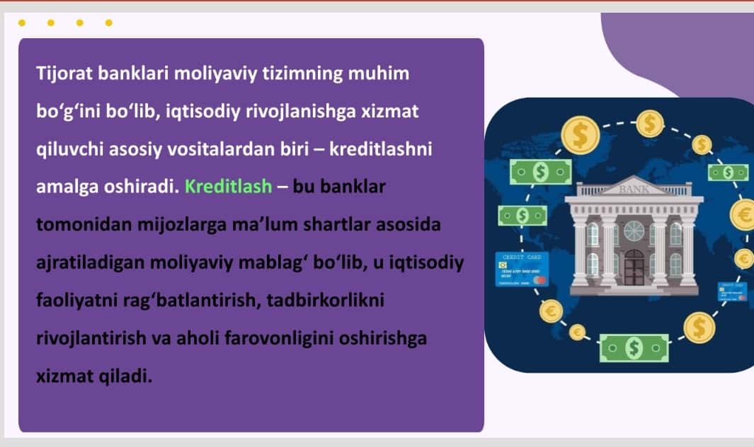 Kreditlashtirishni tashkil etish asoslari