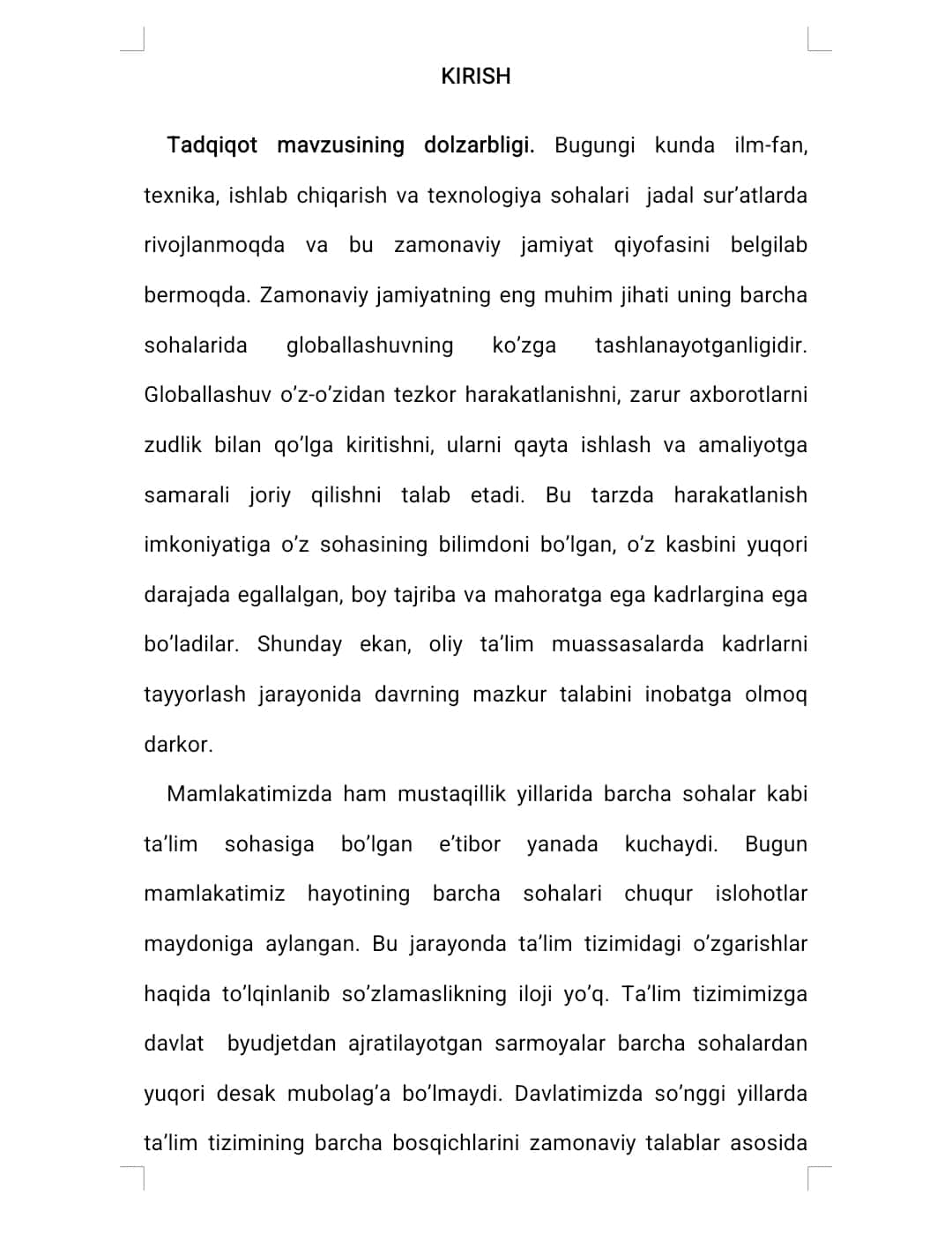 ZAMONAVIY TA’LIM VA INNOVATSION TEXNOLOGIYALAR BO’YICHA ILG’OR XORIJIY TAJRIBALAR
